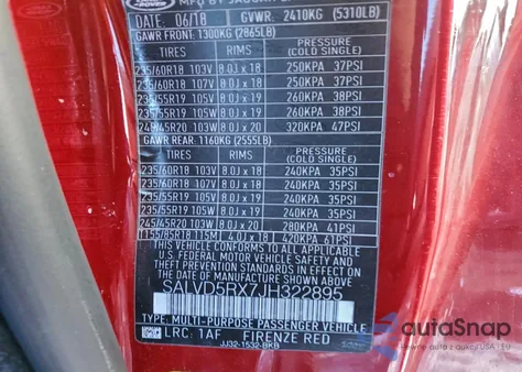 2018 Land Rover Range Rover Evoque Hse Dynamic z USA, uszkodzony, nr VIN SALVD5RX7JH322895